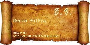 Borza Vulfia névjegykártya